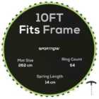 SPORTNOW Trampoline Mat with 54 V-Hooks, for 10ft Trampoline, Green