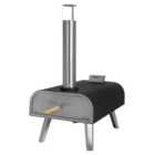 George Foreman GFWPPO2BPC 16'' Wood Pellet Pizza Oven with Paddle & Carry Bag in Black