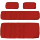 Outsunny Garden Rattan Sofa Set Polyester Cover Replacement No Cushion Red