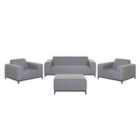 Beliani Garden Lounge Set with Table 5 Seater ROVIGO Grey