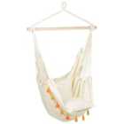 Beliani Hanging Chair VARENA Cotton Beige