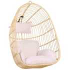 Beliani Hanging Chair CASOLI PE Rattan Natural
