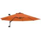 Outsunny Sun Parasol with Vent, Wall Umbrella for Patio, Garden, Orange