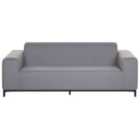 Beliani Garden Sofa 3 Seater Rovigo Grey