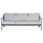 Beliani Garden Sofa 3 Seater Kiato Metal Light Grey