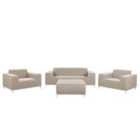 Beliani Garden Lounge Set With Table 5 Seater Rovigo Beige