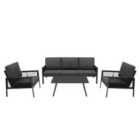 Jardi Aluminium 4 Piece Sofa Set - Anthracite Grey