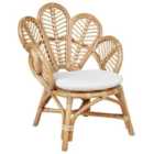 Beliani Peacock Chair FLORENTINE II Rattan Natural