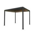 Monstershop Aluminium Pergola With LED Lights - 3m x 3m