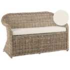 Beliani Garden Sofa 2 Seater Susua Rattan Natural