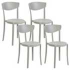 Beliani Set of 4 Garden Chairs GUBBIO Grey