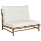 Beliani Garden Chair TODI Bamboo Wood Off-White