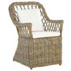 Beliani Garden Armchair MAROS Rattan Natural