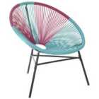 Beliani Garden Chair ACAPULCO PE Rattan Turquoise