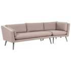 Beliani Garden Sofa 3 Seater Loretello Right Hand Beige