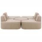 Beliani Garden Lounge Set With Table 4 Seater Fabro Fabric Beige