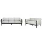 Beliani Garden Sofa Set 5 Seater Esperia Metal Grey