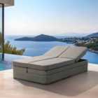 Sunjoy 2-Person Patio Lounge Chair, Aluminum Frame with Adjustable Foot pads