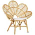 Beliani Peacock Chair FLORENTINE Rattan Natural