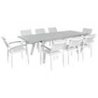 Beliani Garden Dining Set 8 Seater Pereta Metal Grey