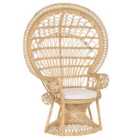 Beliani Peacock Chair EMMANUELLE Rattan Natural
