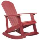 Beliani Garden Rocking Chair ADIRONDACK Light Grey