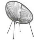Beliani Garden Chair ACAPULCO II PE Rattan Dark Grey