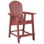 Beliani Garden Bar Chair ADIRONDACK Synthetic Material Red