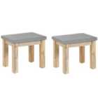 Beliani Set of 2 Garden Chairs OSTUNI Concrete Grey