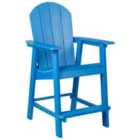 Beliani Garden Bar Chair ADIRONDACK Synthetic Material Blue