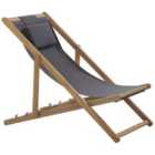Beliani Folding Deck Chair and 2 Replacement Fabrics (Various Options) Light Wood AVELLINO
