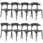 Beliani Set of 8 Dining Chairs GUBBIO Sand Beige