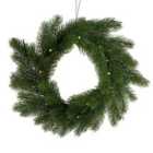 Charles Bentley 12" Faux Pre-lit Christmas Wreath - 30Cm