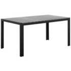 Beliani Garden Dining Table 150 x 90 cm Grey COMO