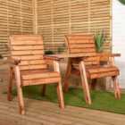 Samuel Alexander Charles Taylor Hand Made 2 Seater Chunky Rustic Wooden Garden Furniture Companion / Love Seat