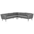 Beliani Garden Corner Sofa 5 Seater Loretello Grey