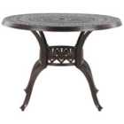 Beliani Round Garden Dining Table 102 cm Brown SALENTO