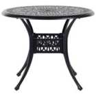 Beliani Round Garden Dining Table 90 cm Black ANCONA