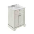 Old London Floor Standing 2 Door Vanity Unit With 3 Tap Hole Grey Marble Top 600Mm - Timeless Sand