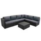 Jardi Serafina Rattan Modular 7 Piece Furniture Set - Black