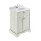 Old London Floor Standing 2 Door Vanity Unit With 1 Tap Hole Grey Marble Top 600Mm - Timeless Sand