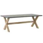 Beliani Concrete Garden Table 200 x 100 cm Grey OLBIA