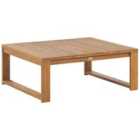 Beliani Certified Acacia Wood Garden Coffee Table 90 x 75 cm Light TIMOR II
