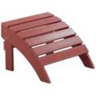 Beliani Garden Footstool ADIRONDACK Red