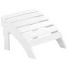 Beliani Garden Footstool ADIRONDACK White
