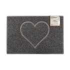 Oseasons® Heart Large Embossed Doormat In Grey With Open Back