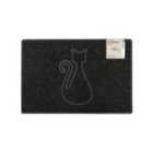 Oseasons® Cat Small Embossed Doormat In Black