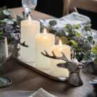 Gallery Direct Stag Candleholder Aluminium 420x105x110mm