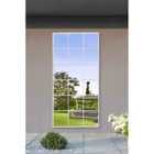 MirrorOutlet The Genestra - White Modern Window Garden Wall Mirror 69'' x 33''