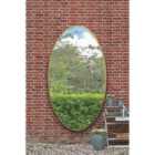 MirrorOutlet The Ovale - Gold Metal Framed Oval Garden Wall Mirror 79'' x 44''